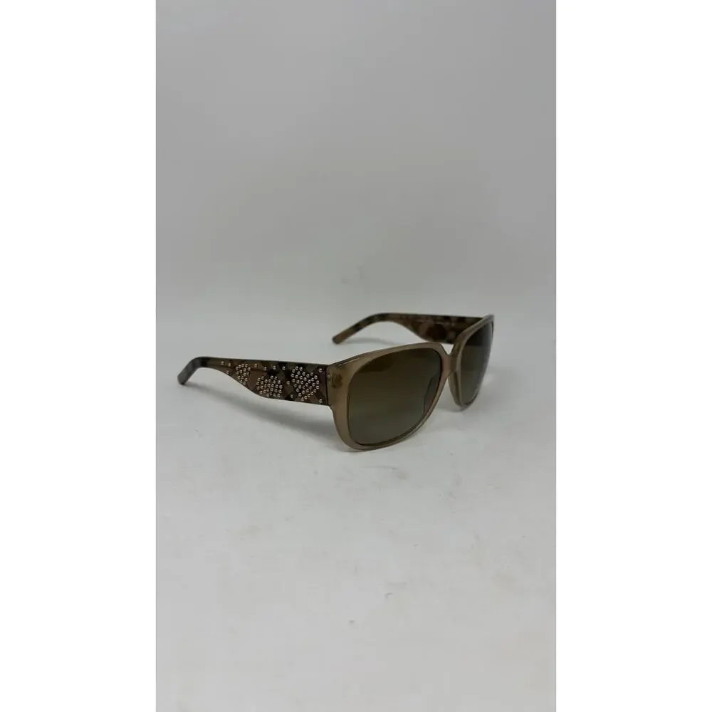 Burberry B 4096 Beige with Heart Stud Detail Women's Sunglasses Y2K